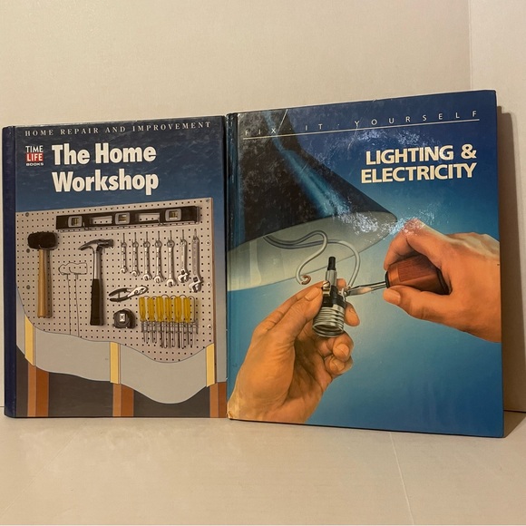 Time Life Home Repair 2 Book Lighting Electricity Workshop 1987 Hardcover Manual - Picture 1 of 6